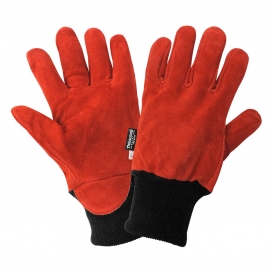 Global Glove 624 Freezer Split Cow Leather Gloves - Thinsulate Insulation 