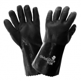 Global Glove 712R Premium Double Dipped PVC Gloves - 12\