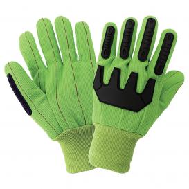 Global Glove C18GRCPB Premium Cotton Corded Impact Protection Gloves