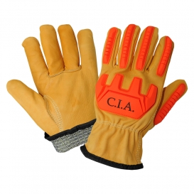 Global Glove CIA3200 Vise Gripster C.I.A. Premium Leather Cut, Impact, Abrasion Resistant Gloves