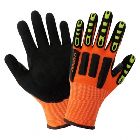 Global Glove CIA520MF Vise Gripster High-Visibility Impact Protection Gloves