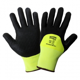 Global Glove CR183NFT-RD Samurai Glove High-Visibility Cut Resistant 3/4 Dipped Dotted Gloves