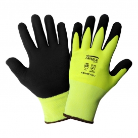 Global Glove CR18NFT Samurai Glove High-Visibility Cut Resistant Coated Gloves