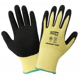 Global Glove CR588MFY Samurai Glove Nitrile Palm-Coated Cut Resistant Gloves