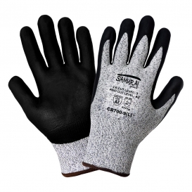 Global Glove CR700 Samurai Gloves - HDPE Shell with Black Foam Nitrile Dipped Palm