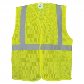 Global Glove GLO-001VE FrogWear Type R Class 2 Mesh Safety Vest - Velcro Closure - Yellow/Lime