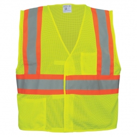 Global Glove GLO-002V FrogWear Type R Class 2 Two-Tone Mesh Safety Vest - Velcro Closure