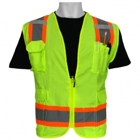 Global Glove GLO-0039 FrogWear Type R Class 2 Two-Tone Solid Surveyor Safety Vest