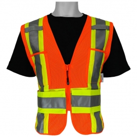 Global Glove GLO-005ADJ FrogWear Type R Class 2 Adjustable Safety Vest - Orange