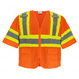 Global Glove GLO-0145 FrogWear Type R Class 3 Mesh Surveyor Safety Vest - Orange