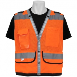 Global Glove GLO-058 FrogWear Type R Class 2 Premium Surveyor Safety Vest - Orange