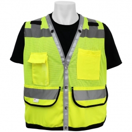 Global Glove GLO-059 FrogWear Type R Class 2 Premium Surveyor Safety Vest - Yellow/Lime