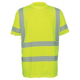 Global Glove GLO-205 FrogWear Type R Class 3 Performance Stretch Safety Shirt - Yellow/Lime