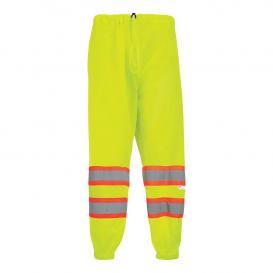 Global Glove GLO-2P FrogWear Class E Mesh Safety Pants - Yellow/Lime