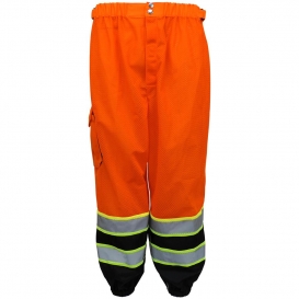 Global Glove GLO-99P FrogWear ANSI Class E Black Bottom Safety Pants - Orange