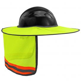 Global Glove GLO-HNS1 FrogWear HV High-Visibility Removable Hard Hat Sun Shade