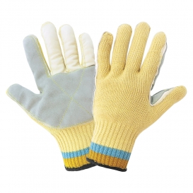 Global Glove K300LF Samurai Glove Heavyweight Seamless Cut Resistant Double-Leather Palm Gloves