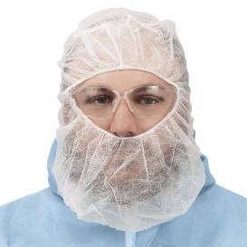 Global Glove NW-PPBBR-W FrogWear Polypropylene Disposable Balaclava-Style Hood