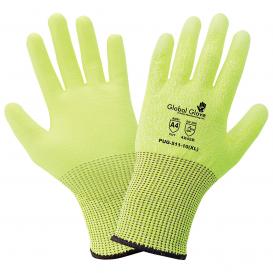 Global Glove PUG-511 PUG High-Visibility PU Coated Cut Resistant Gloves