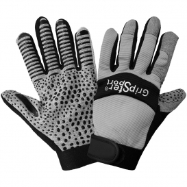 Global Glove SG9003 Gripster Sport Spandex and Leather Silicone Grip Gloves