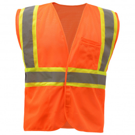 GSS Safety 1008 Type R Class 2 Two-Tone Mesh Safety Vest - Orange