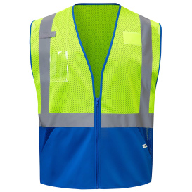 GSS Safety 1013 Class 2 Eco Repreve Recycled Colored Safety Vest - Blue