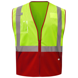 GSS Safety 1014 Class 2 Eco Repreve Recycled Colored Safety Vest - Red