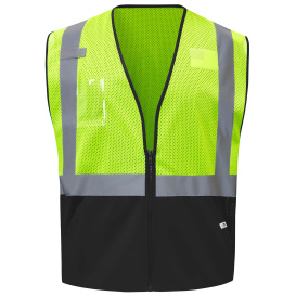 GSS Safety 1015 Class 2 Eco Repreve Recycled Colored Safety Vest - Black