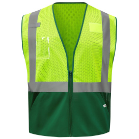 GSS Safety 1016 Class 2 Eco Repreve Recycled Colored Safety Vest - Green