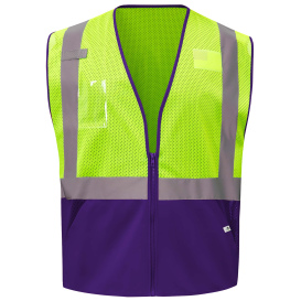 GSS Safety 1017 Class 2 Eco Repreve Recycled Colored Safety Vest - Purple