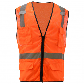 GSS Safety 1506 Type R Class 2 Premium Surveyor Safety Vest - Orange