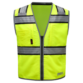 GSS Safety 1515 Type R Class 2 ONYX Safety Vest w/ Contrasting Trim - Yellow/Lime
