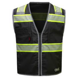 GSS Safety 1517 Non-ANSI ONYX Safety Vest w/ Contrasting Trim - Black