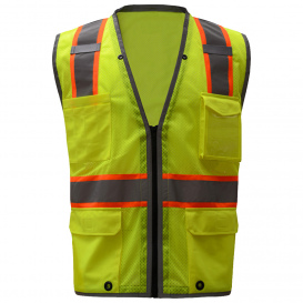 GSS Safety 1701 Type R Class 2 Premium Hyper-Lite Safety Vest - Yellow/Lime