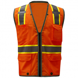GSS Safety 1702 Type R Class 2 Premium Hyper-Lite Safety Vest - Orange