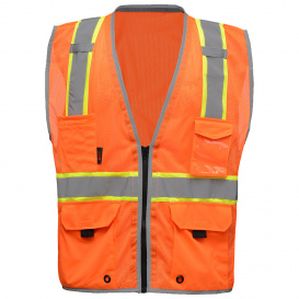 GSS Safety 1704 Type R Class 2 Hype-Lite Safety Vest w/ Black Sides - Orange