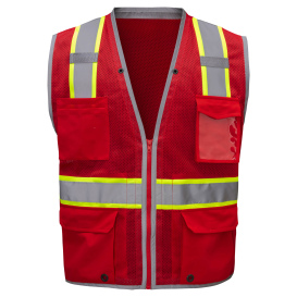 GSS Safety 1714 Enhanced Visibility Hype-Lite Heavy Duty Safety Vest - Red