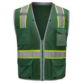 GSS Safety 1716 Enhanced Visibility Hype-Lite Heavy Duty Safety Vest - Dark Green