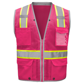 GSS Safety 1719 Enhanced Visibility Hype-Lite Heavy Duty Safety Vest - Pink