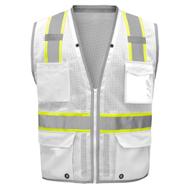 Heavy-Duty Safety Jacket with Heat-Transfer Reflective Stripes