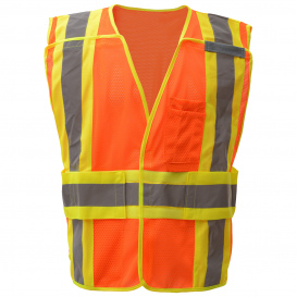 GSS Safety 1804 Type R Class 2 Adjustable Breakaway Safety Vest - Orange