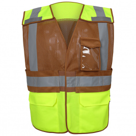 GSS Safety 1816 Type P Class 2 Adjustable Breakaway Public Safety Vest - Brown