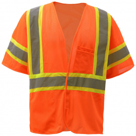 GSS Safety 2008 Type R Class 3 Two-Tone Mesh Safety Vest - Orange