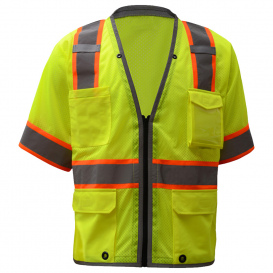GSS Safety 2701 Type R Class 3 Premium Brilliant Safety Vest - Yellow/Lime