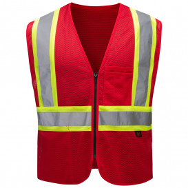 GSS Safety 3134 Non-ANSI Enhanced Visibility Multi-Color Safety Vest - Red