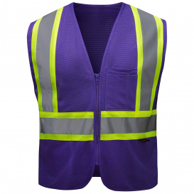 GSS Safety 3137 Non-ANSI Enhanced Visibility Multi-Color Safety Vest - Purple