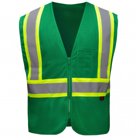 GSS Safety 3138 Non-ANSI Enhanced Visibility Multi-Color Safety Vest - Forest Green