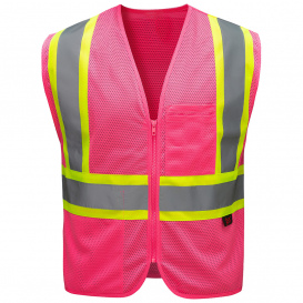 GSS Safety 3139 Non-ANSI Enhanced Visibility Multi-Color Safety Vest - Pink