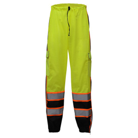GSS Safety 3807 Class E Premium Ripstop Mesh Safety Pants - Yellow/Lime