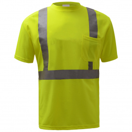 GSS Safety 5001 Type R Class 2 Moisture Wicking Safety Shirt - Yellow/Lime